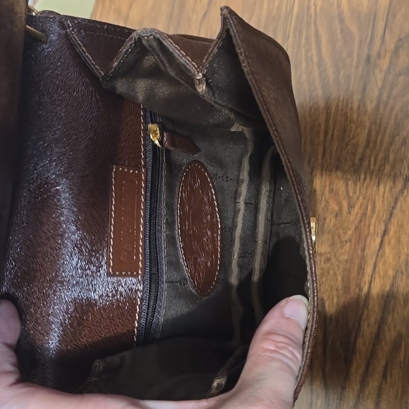 NWOT CAVALLINO BRIDLE BAG EQUINE MADE IN ITALY TEXTURED ECO EXTERIOR - Picture 6 of 10